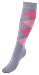 Socken CHARM - hellgrau/pink/rose / 31-34