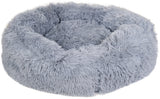 Hundebett -Fluffy- - 9200 hellgrau / Durchmesser 100cm x Höhe 25cm