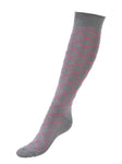 Socken SIMPLY-KARO - grey/fresh pink / 31-34